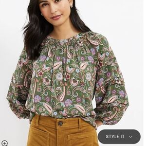 LOFT Paisley Blouse
